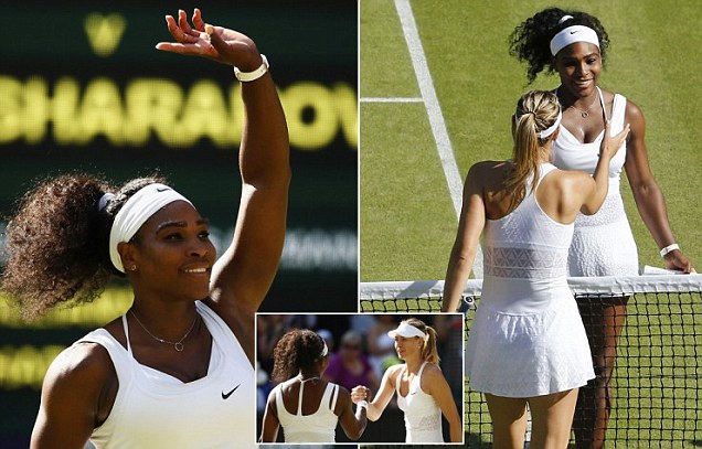 Serena Kalahkan Sharapova Lagi, Kali Ini di Semi Final Wimbledon